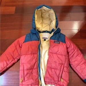 Patagonia Kids' Coral and Navy Puffer Jacket